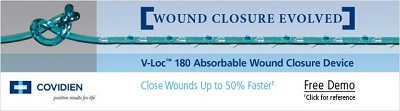 Wound Closure Evolved. V-Loc� 180 Absorbable Wound Closure Device. Close Wounds Up to 50% Faster(1) Free Demo. (1)Click for reference.